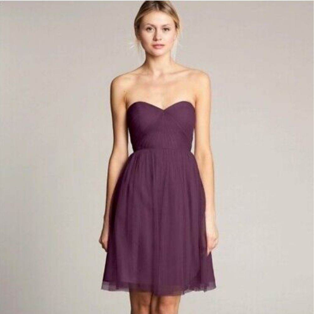 New Jenny Yoo Convertible Dress Short Formal Wedding Prom Purple Tulle 10